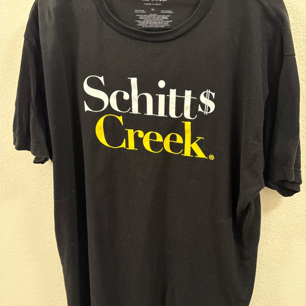 Black Short Sleeve Tee with Schitt's Creek Print